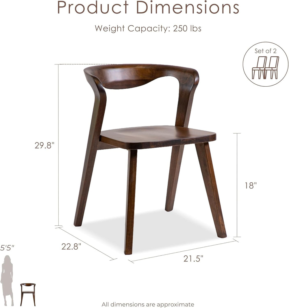 Furniture of America Nazaen III Mid-Century Modern Solid Wood 5-Piece Live Ed...