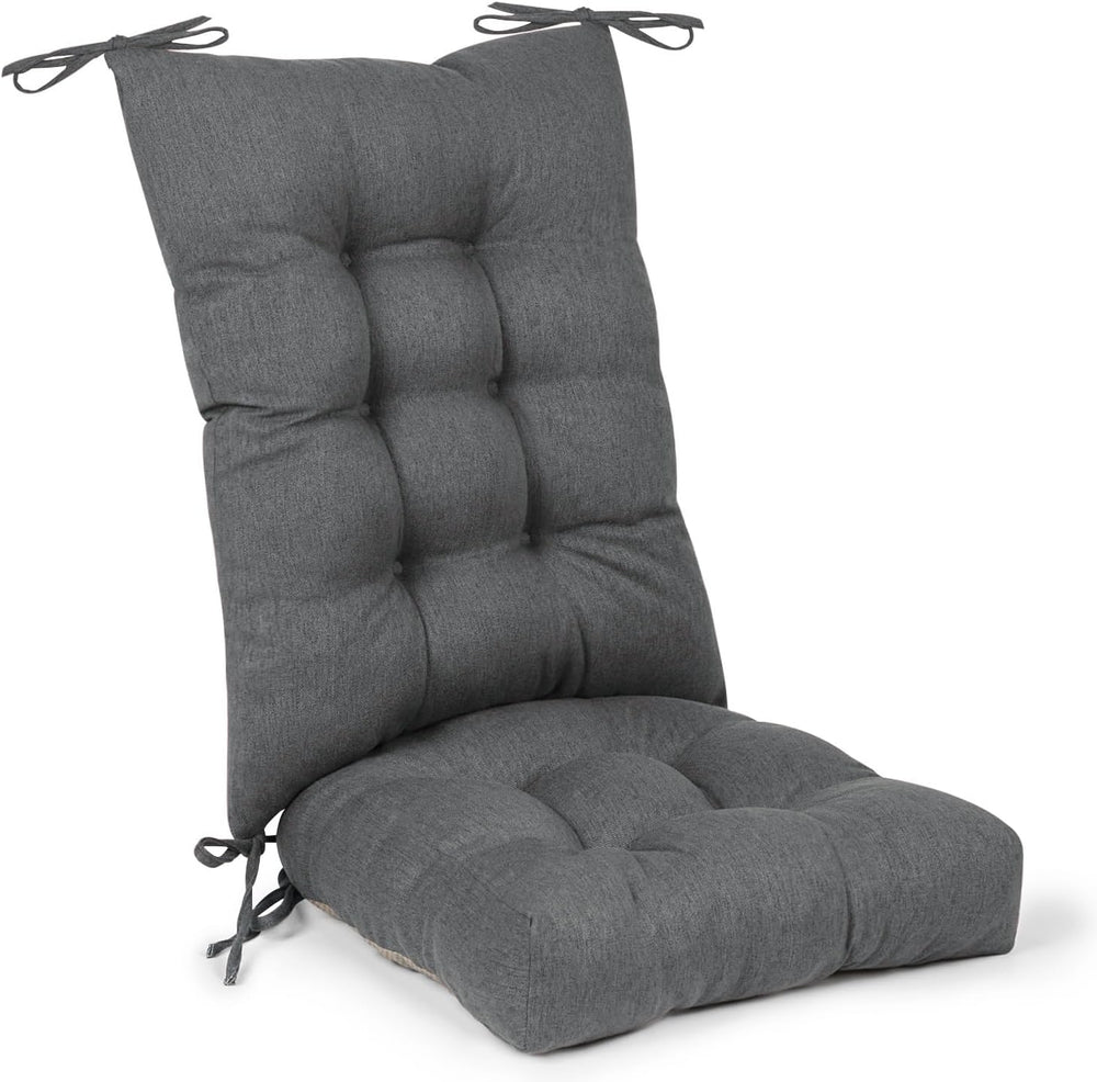 Rocking Chair Cushion, High Back Chair Pads with Ties, Set of 2
