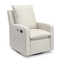 Storkcraft Timeless Recliner Swivel Glider with USB Charging Ports, Ivory | USB-C and USB-A Charging Port, 360-Degree Metal Swivel Base, Manual Extending Foot Rest, Glider Rocking Chair