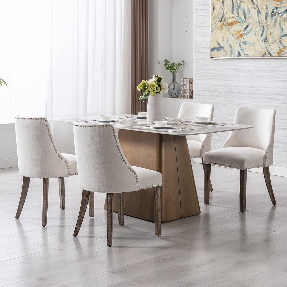 chairus Dining Chairs Set of 4 Mid Century Modern Living Room Chairs with Woo...