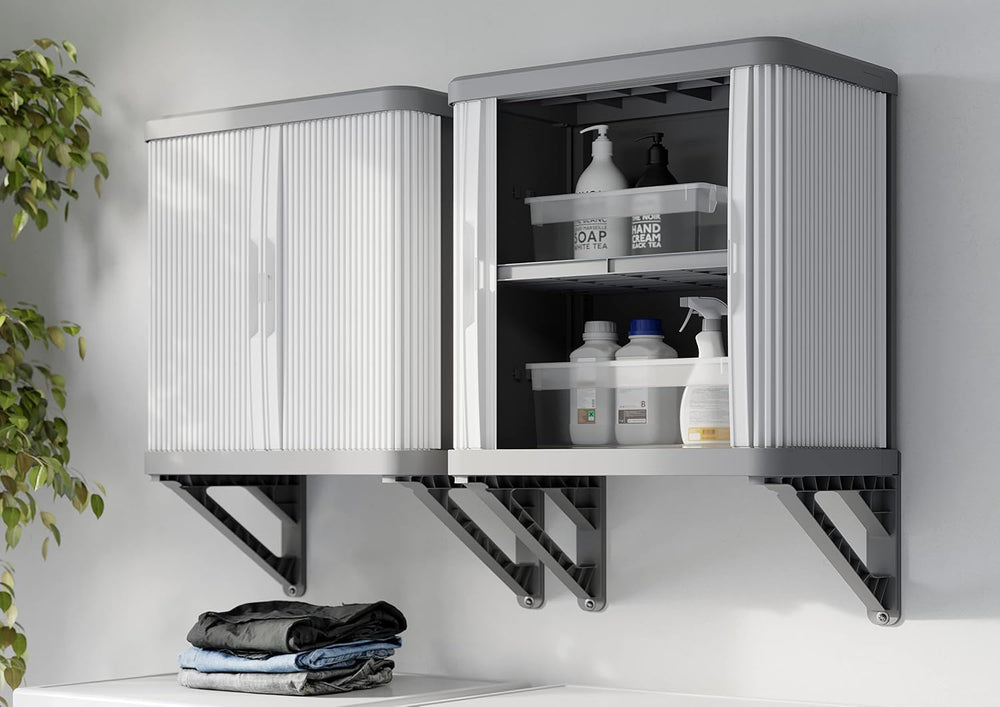 Terry, Rolling Space wall Cabin; wall Cabinet with Two Sliding Doors, Exterio...