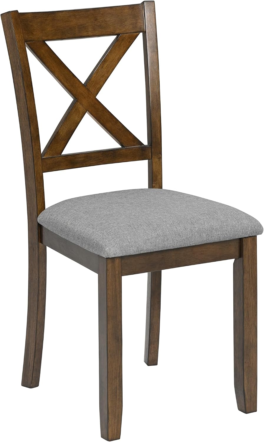 Ball & Cast Wood Frame Dining Chairs Set of 4, Modern Linen Upholstered K...