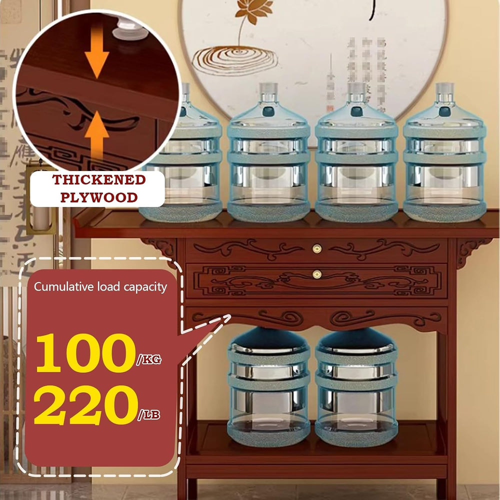 Chinese Meditation Buddhist Cabinet with Drawer Storage | Personal Shrine Sta...