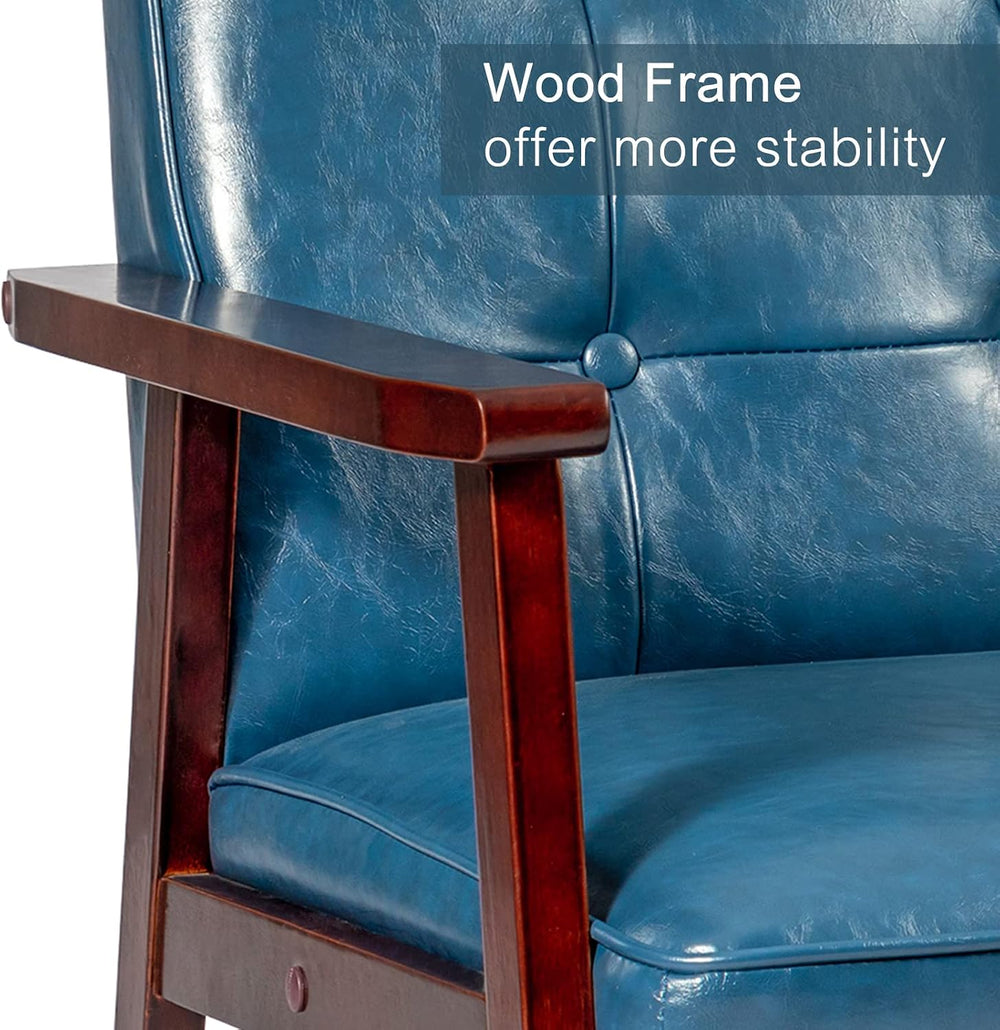 Okeysen Accent Chairs Set of 2 with Side Table, Mid Century Modern Accent Cha...
