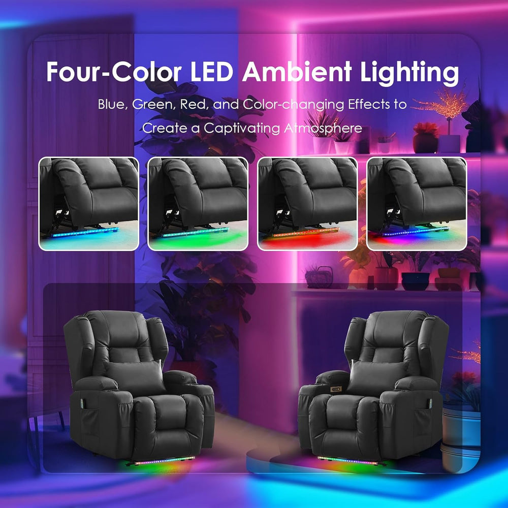 SAMERY Power Recliner Chair, Electric Wall Hugger Recliner Chair Reclining So...