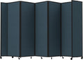 Versare Room Divider 360 Portable Wall Partition | Folding Panels | Large Freestanding Divider | Locking Wheels | Temporary Room Separator
