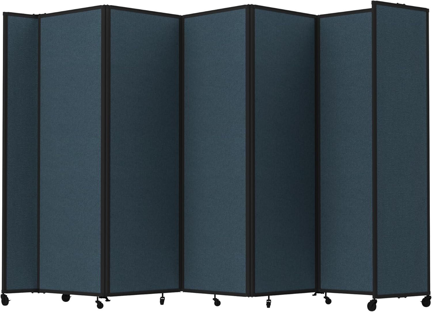 Versare Room Divider 360 Portable Wall Partition | Folding Panels | Large Freestanding Divider | Locking Wheels | Temporary Room Separator