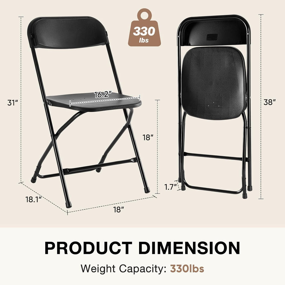 DUMOS Folding Chairs Sets of 20, Portable Chairs, Home Office