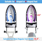 Ironing Board Hanger Wall Mount Ironing Holder Heat Resistant Iron Hanger with Iron Board Rack for Max 5 Inch Width (Black)