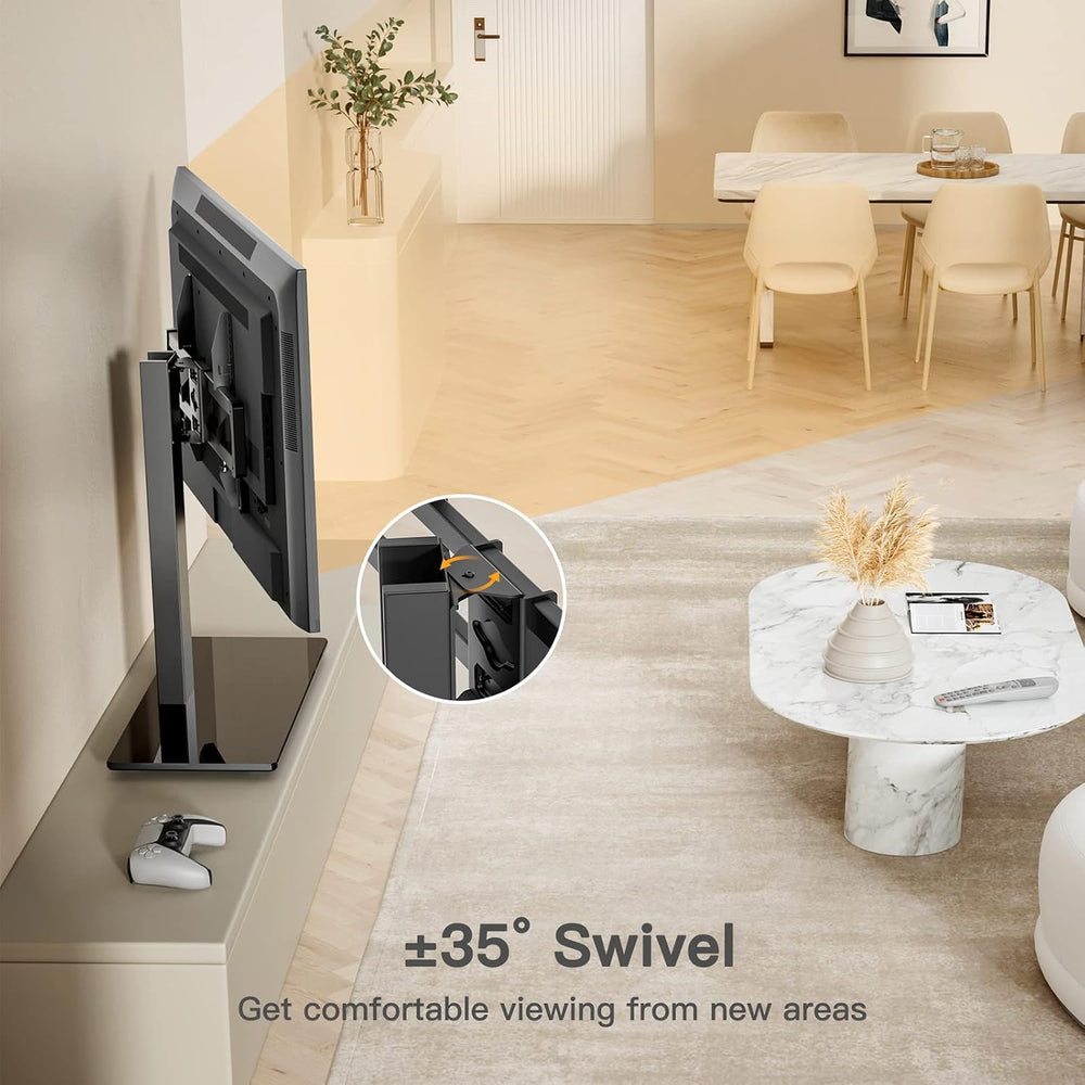 Swivel Universal TV Stand Base for 50-75 Inch LCD OLED Flat/Curved Screen TVs...