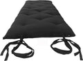 D&D Futon Furniture Cotton/Foam Traditional Japanese/Thai Floor Rolling Futon Mattresses, Yoga Meditation Mats, 3x30x80 Black
