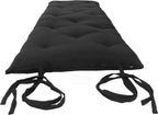 D&D Futon Furniture Cotton/Foam Traditional Japanese/Thai Floor Rolling Futon Mattresses, Yoga Meditation Mats, 3x30x80 Black