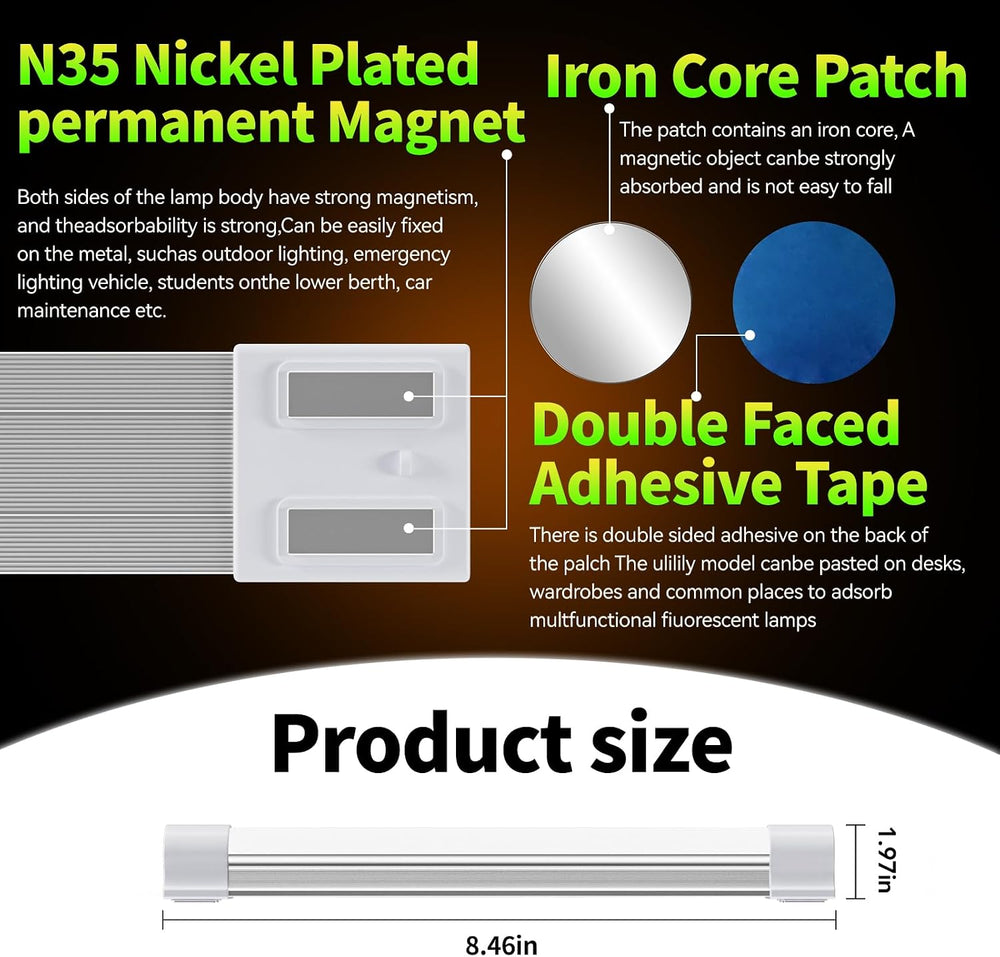 LETOUR Rechargeable Light LED Tube Magnetic Light 4000Lumens 5200mAh 5 Levels...