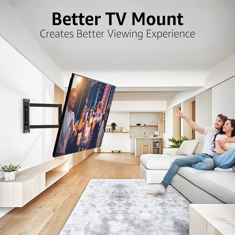 MOUNTUP Corner TV Wall Mount for Most 26-65 Inch TVs, Long Arm TV Mount with ...