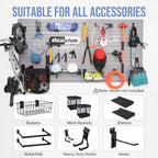 Slat Wall Paneling Garage Wall Organizer Slatwall Panels 4'x 2' Garage Slat Wall Storage Systems, Grey Slat Board PVC Wall Panels Slatwall Displays Garage Tool Organizer Wall Mount Ladder Bike Rack