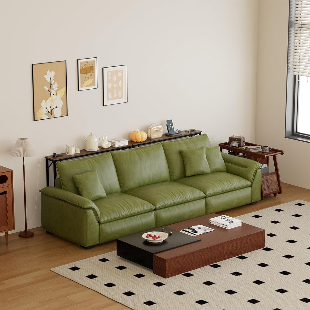 Aduanbang 5.9" Console Table with Outlet – Narrow Sofa Table, Behind Cou...