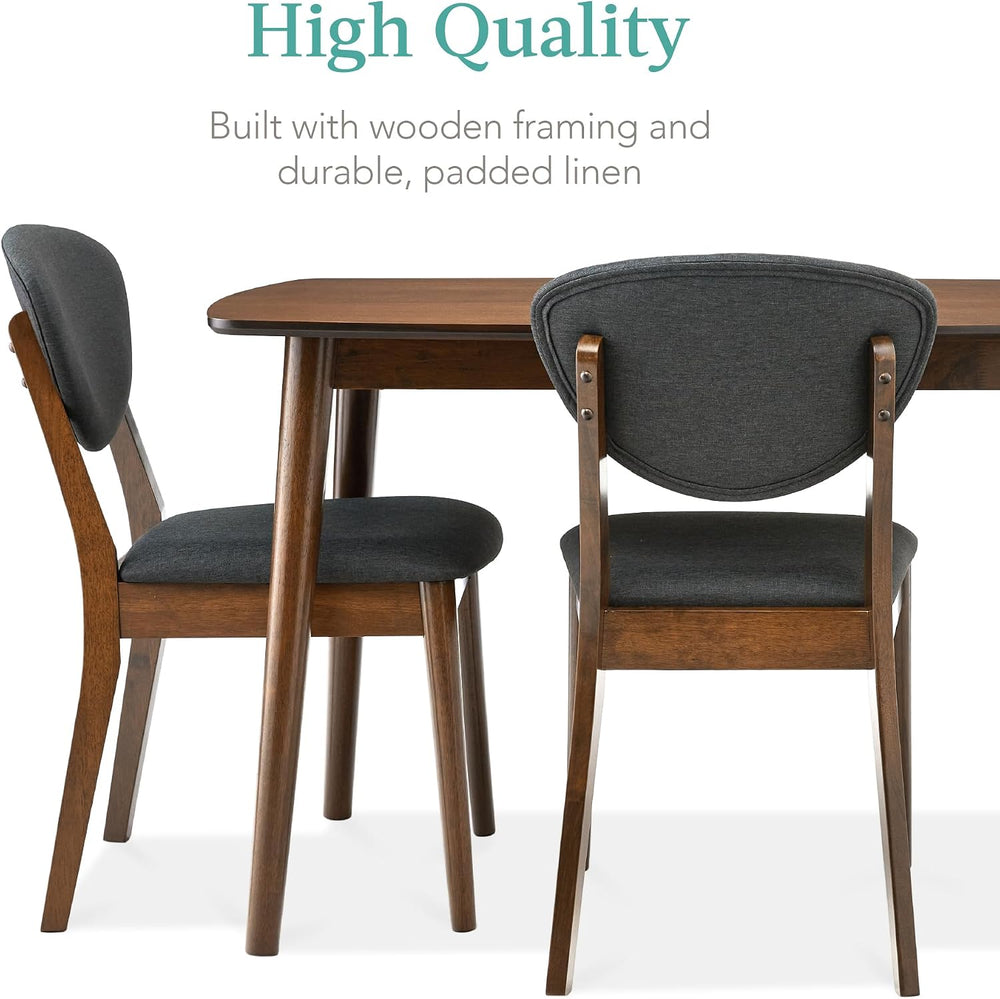 Best Choice Products 5-Piece Dining Set, Compact Mid-Century Modern Table &am...