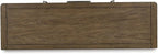 Signature Design by Ashley Cabalynn Farmhouse Glazed 2-Door Dining Server with Adjustable Shelves and 3 Drawers, Light Brown