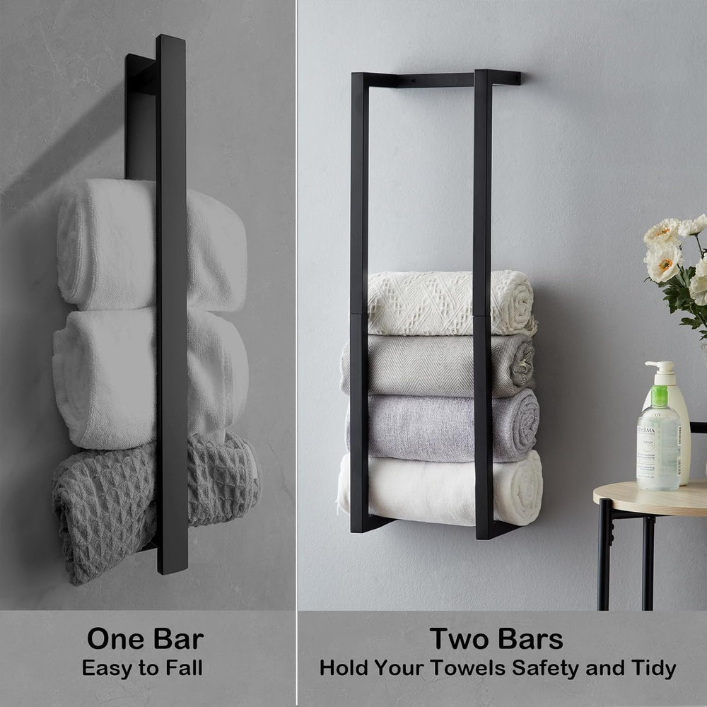 Towel Rack for Rolled Towels, Towel Rack for Bathroom,Wall Mounted Metal Bath...