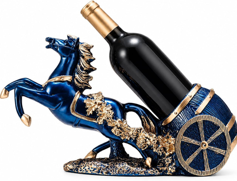 Small Horse Wine Bottle Holder Stand Countertop for Bar Accessories | Tableto...