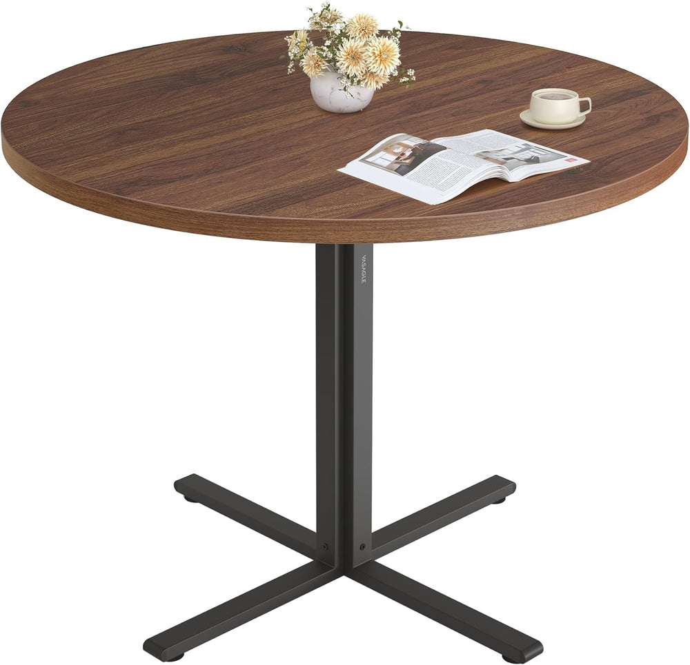 VASAGLE 31.5-Inch Dining Table, Small Round Kitchen Table for 4 People | Stee...