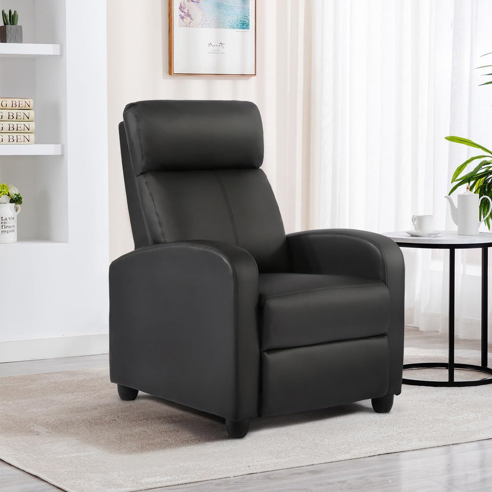 BestMassage | Recliner Chair | No Massage Function | Leather Black | with Lum...