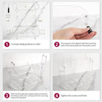 2025 New Storage Holder for Dyson Airwrap Hair Tool Organizer Accessories, Clear Acrylic Hair Dryer Rack 6 Holes Countertop Desktop Styler Stand Bathroom Organizer with Cord Hanger