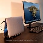 3-Slot Vertical Laptop Stand Holder,Adjustable ABS Plastic Desktop Notebook Dock,Vertical Laptop Stand Space-Saving for All MacBook/Surface/Samsung/HP/Dell/Chrome Book
