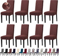 Chair Covers, Stretch Kitchen Chair Covers/Dining Room Chair Covers Set of 8, Removable Washable Dining Chair Slipcovers for Home, Hotel, Banquet