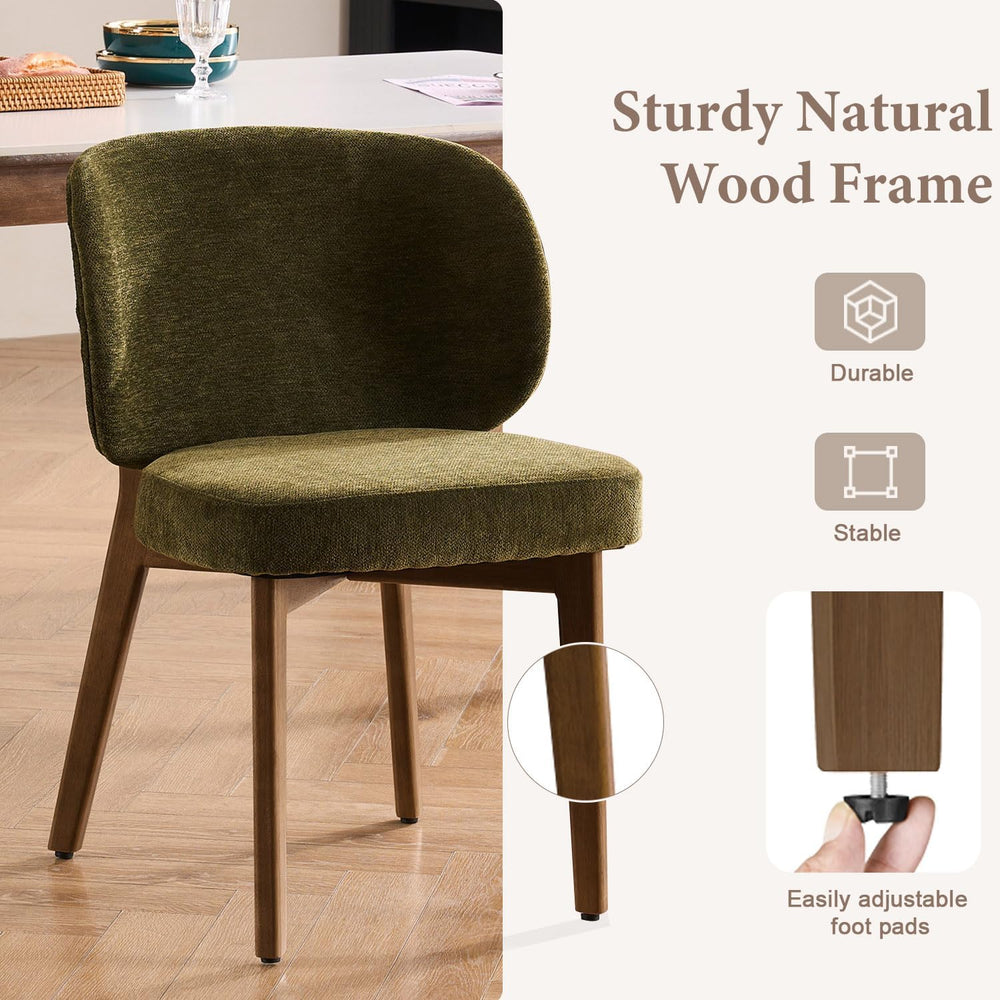 YOUNUOKE Single Dining Chair Modern Dining Room Chair Green | Upholstered Che...
