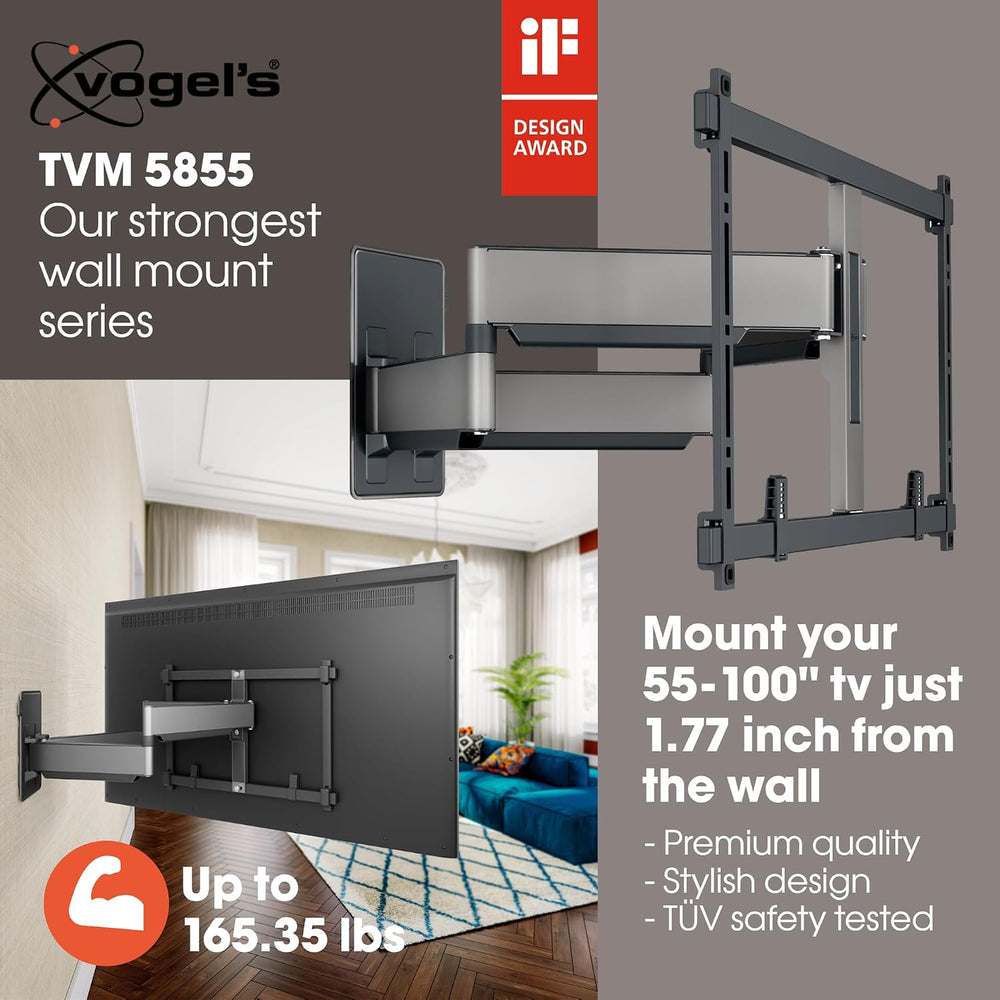 Vogel's TVM 5855 Full-Motion Ultra Strong TV Wall Mount for Large and Hea...