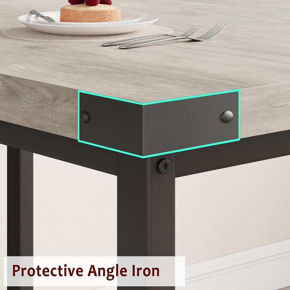 IDEALHOUSE 63" 3 Piece Extendable Dining Table Set for 4-6, Rectangle Wo...