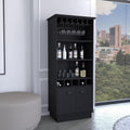 70-Inch High 10-Glass Bar Cabinet with 5 Cubbies and 3 Open Shelves and Cabinet ﻿,for Kitchen