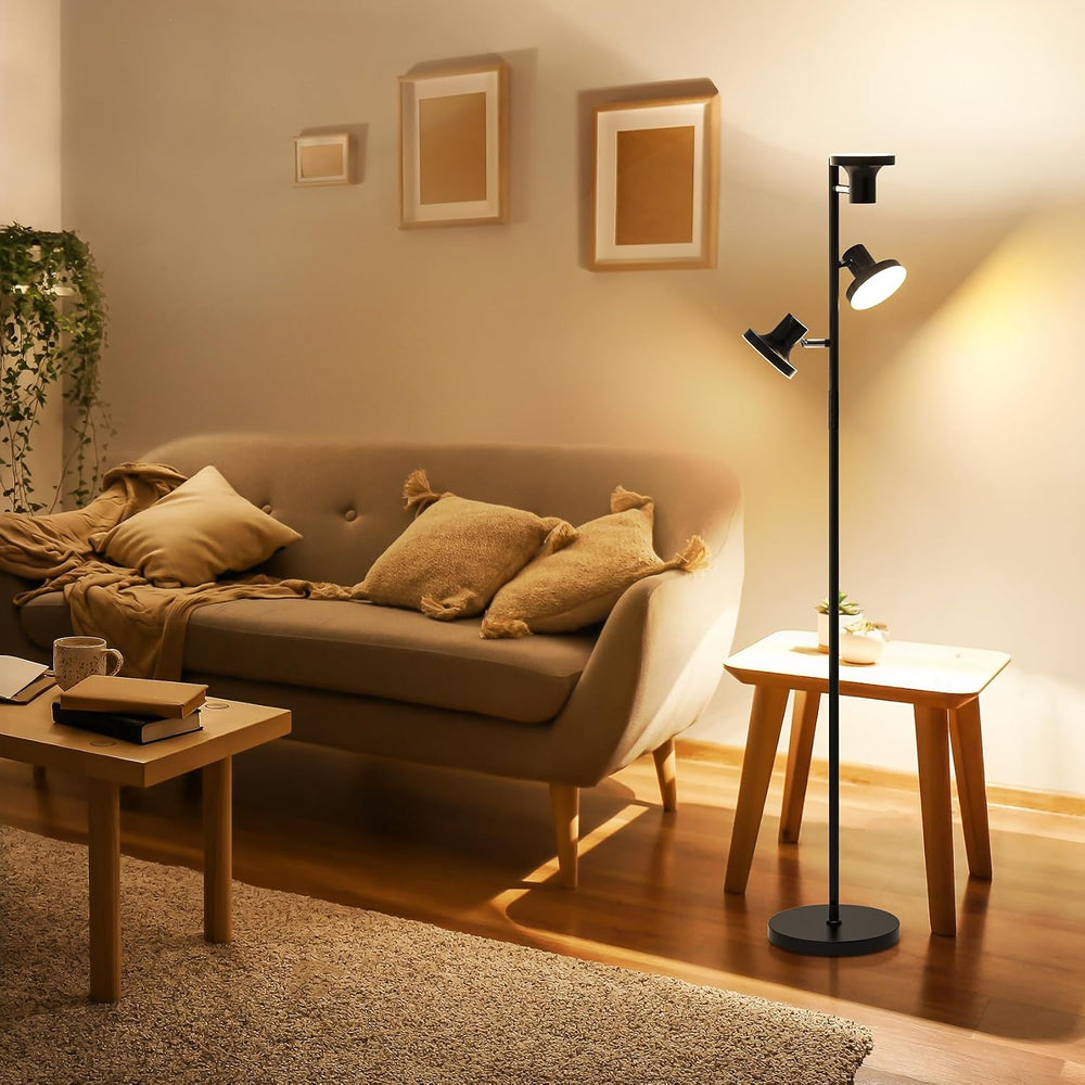 SIBRILLE 36W LED Tree Floor Lamp, Modern Dimmable Standing Lamp with Remote &...