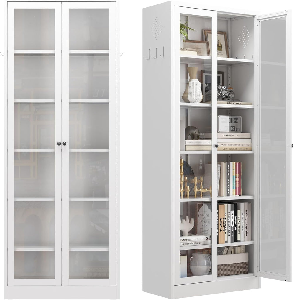 Kitchen Pantry Cabinet, 72" Tall Pantry Storage Cabinet with Adjustable ...
