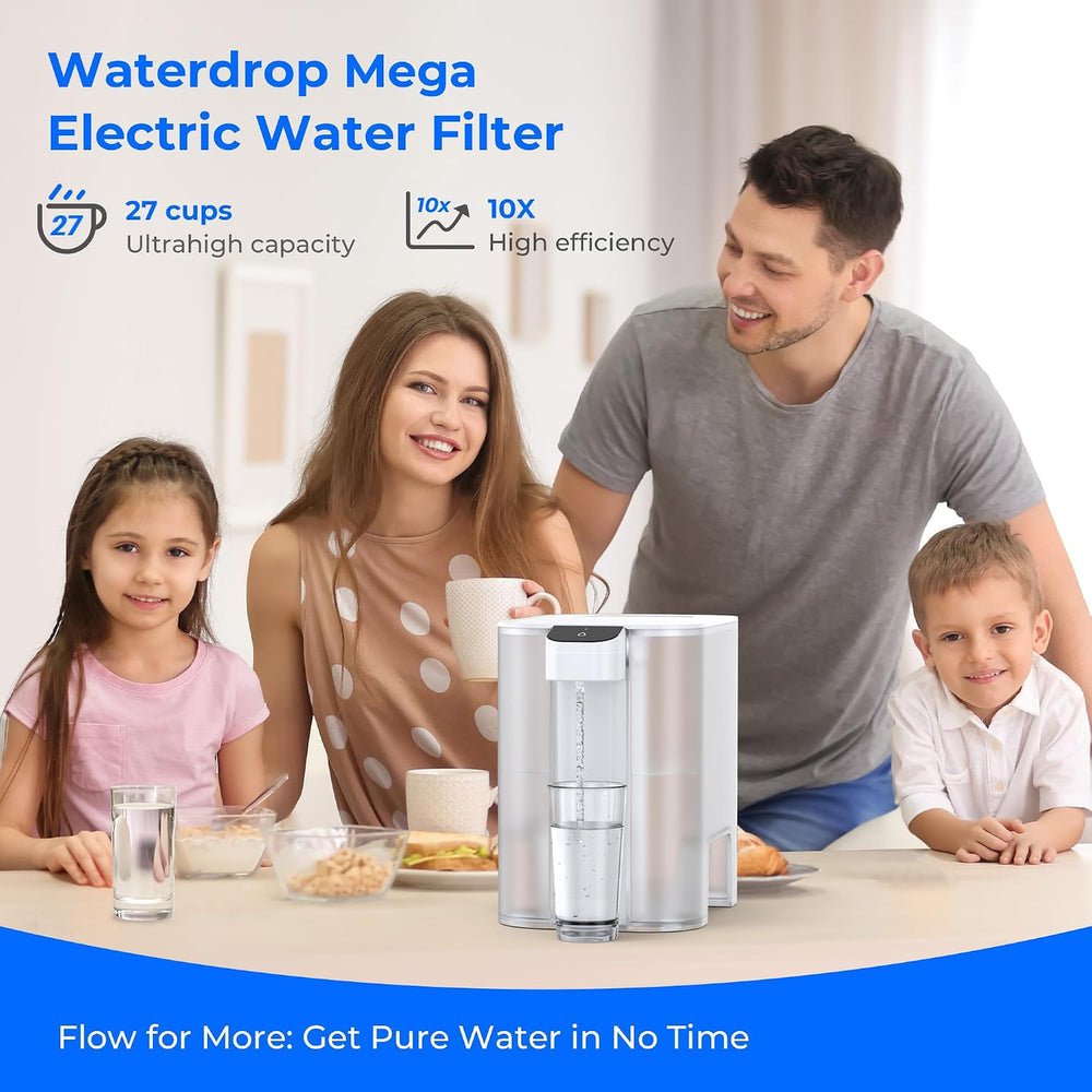 Waterdrop ED04W-L Mega Electric Water Filter Dispenser, Large 27-Cup, White