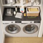 Washer Dryer Countertop, Laundry Countertop with Edge Rails - 27.5" x 54" Melamine Finish for Laundry Room Organization (Black)