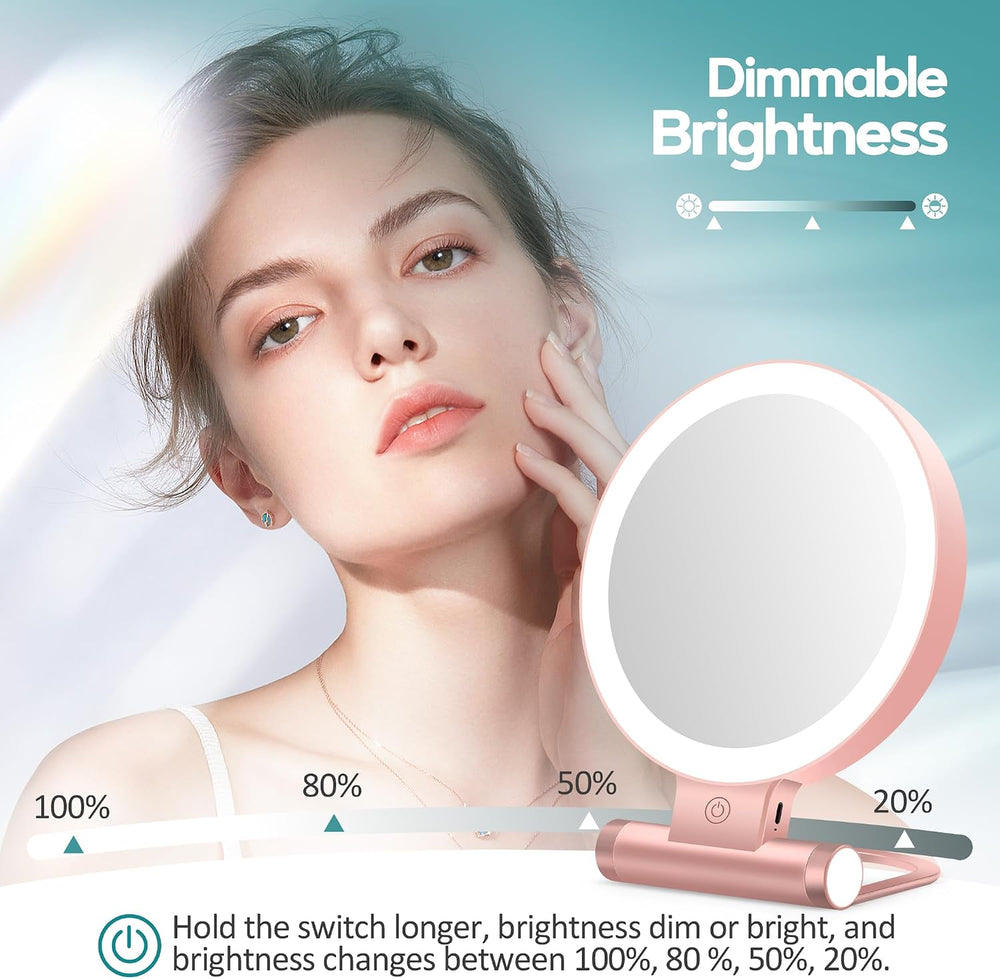 B Beauty Planet Magnifying Mirror with Light 30X, Double-Sided 1X/30X Magnify...
