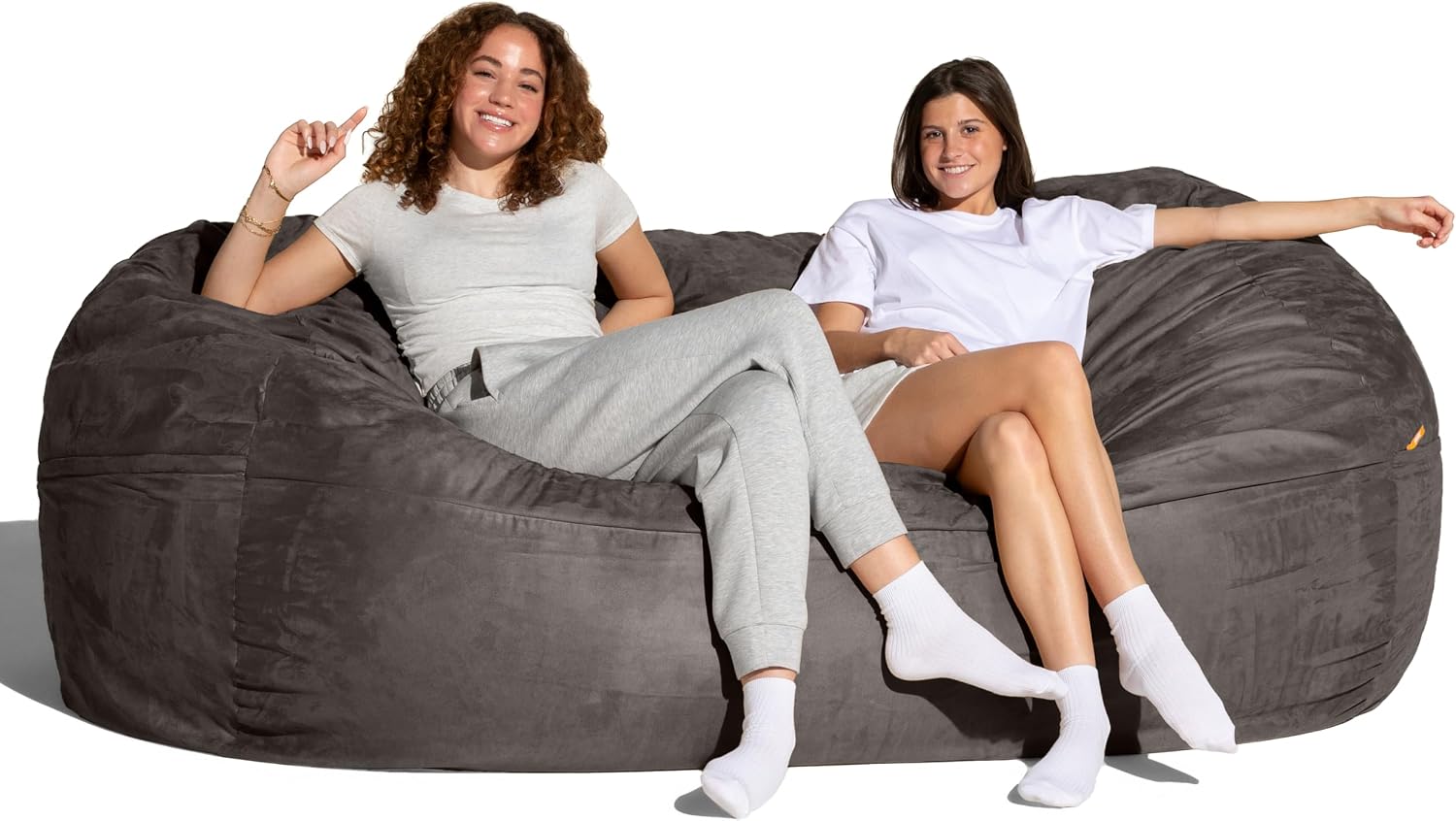 Jaxx 7 Foot Giant Bean Bag Sofa, Charcoal