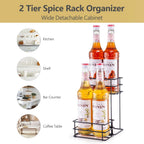 4 Bottle Coffee Syrup Organizer Coffee Syrup Rack for Coffee Bar Kitchen Small Wine Rack for Bar Family Storage for Syrup Wine Dressing