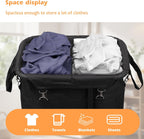 Longzhuo 47.55 Gal(180L) Rolling Laundry Basket With Wheels, Laundry Hamper With Wheels, Metal Wheeled Laundry Basket for Laundry, Hotel, Bedroom & Laundry Room Organization, Black