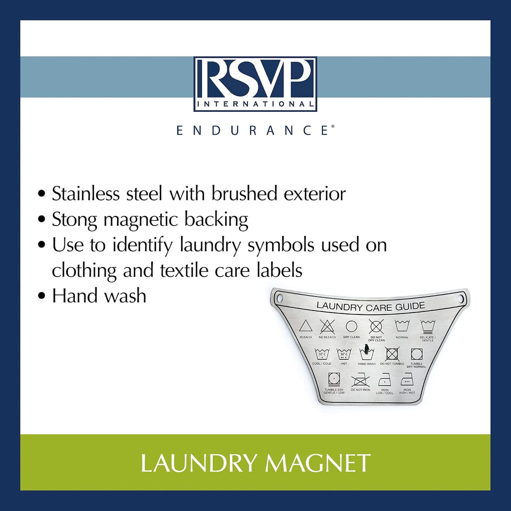 RSVP International Endurance Magnet Collection Stainless Steel, 5.75x3.25, Laundry Care Guide