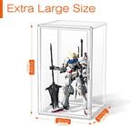 1 Pack Extra XXXXX-Large 13.8”x 12.2”x 23.6" Acrylic Display Case Long Tall Boot Shoe Storage Box Clear Giant Figure Collection Showcase with Magnetic Lid