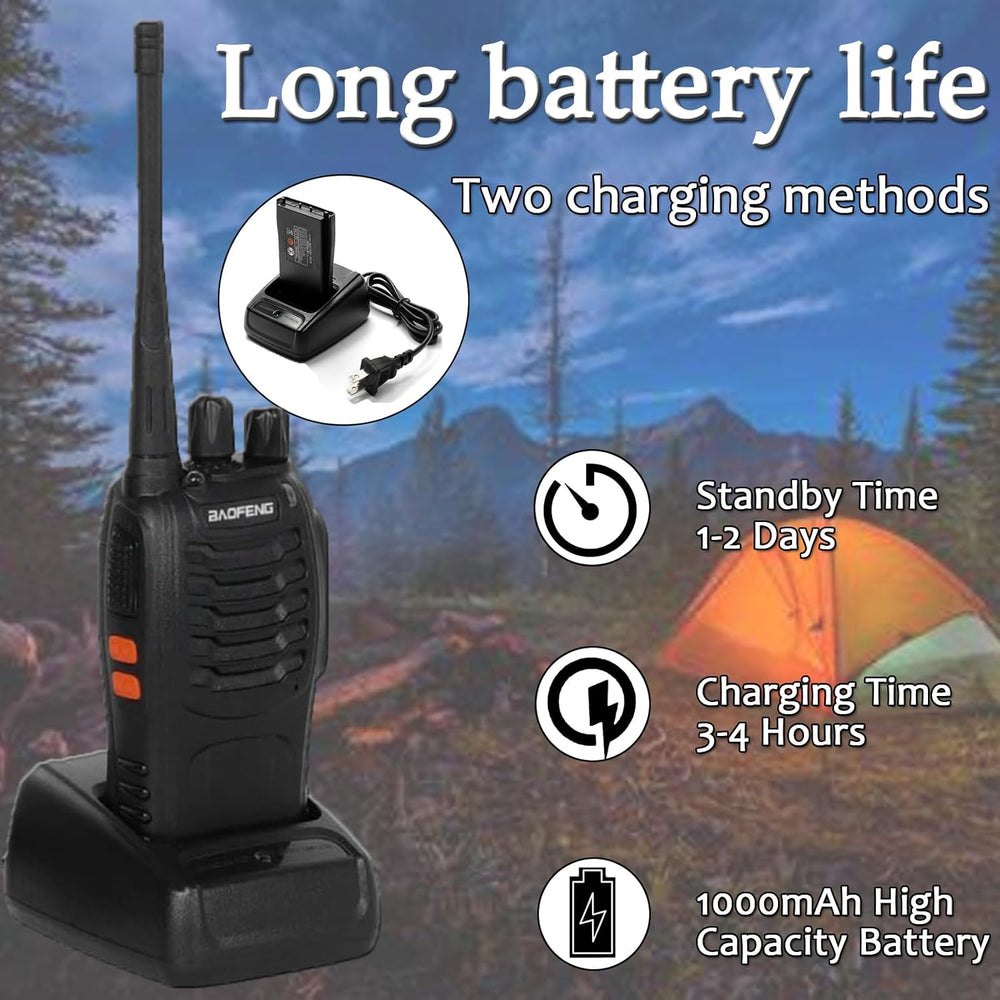 BAOFENG BF-888S Long Range Walkie Talkies for Adults with Earpieces 3Pack