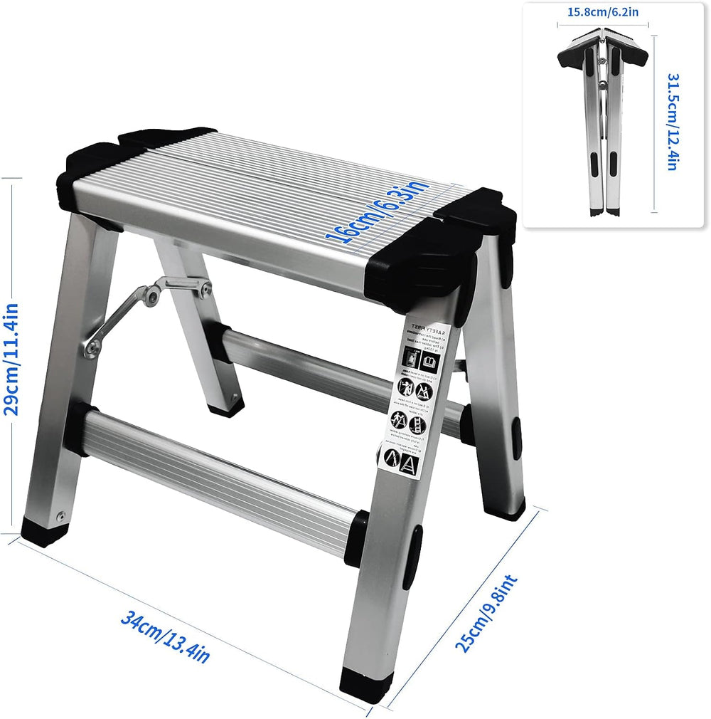 Folding Step Stool Small Foldable Step Stool One Step Ladder with 330 lb Larg...