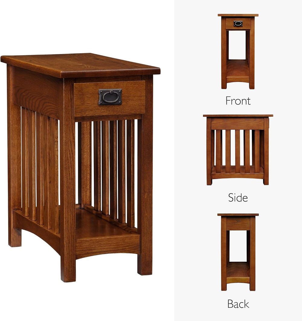 Leick Home Mission End Table, 12", Medium Oak