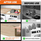 Washer Dryer Countertop, Wooden Laundry Countertop Set of 2 Dryer Storage Shelf for Laundry Room Organization (27.5" x 54") (Natural)