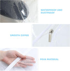 Clear Clothes Rack Cover 6Ft Garment Rack Cover Transparent Clothing Rack Cover With 2 Durable Zipper Waterproof Protector for Garment Rack (71"L x 20"W x 60"H, Rack Not Included)