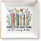 Book Lovers Gifts for Women – Floral Books 4" Jewelry Dish – Bookish Gift for Readers, Librarian, Bookworm, Teacher, Mom, Sister, Friend – Library Gifts, Book Gift for Birthday, Mother Day, Graduation