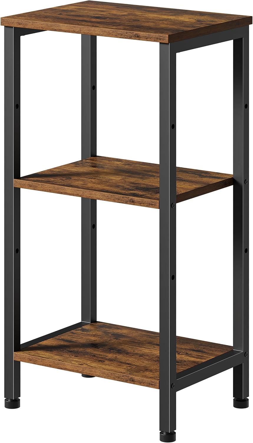 Asgolion Small Side Table, Tall End Table with Adjustable Shelf, Accent Table...